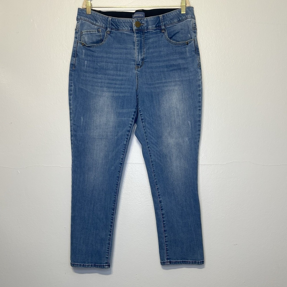 Democracy Jeans Womens Plus 18W‎ Ab Solution Straight Ankle stretch Comfort